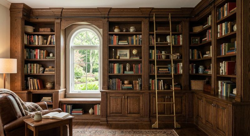 Built In Bookcase Installation in Alexandria, VA
