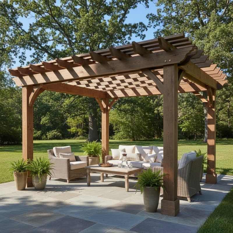 Wood Pergola Installation in Wilmington, NC